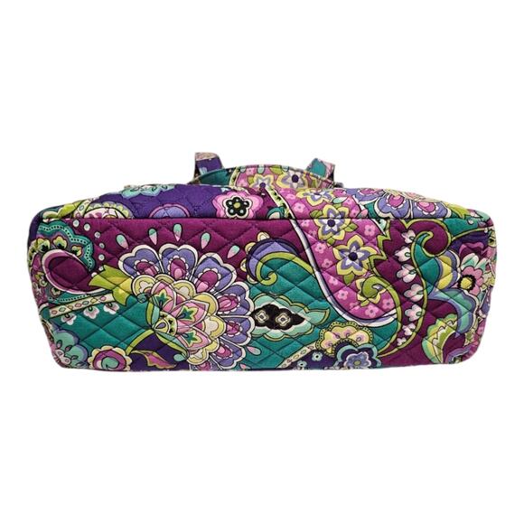 Vera Bradley Retired Heather Purple Pleated Large Tote with matching Wallet - Picture 4 of 13